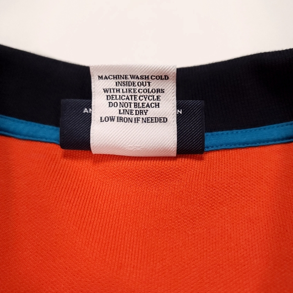 Pyscho Bunny by Robert Godley Mens Orange Polo Shirt Pima Cotton Size 5 NWOTs - Picture 8 of 12